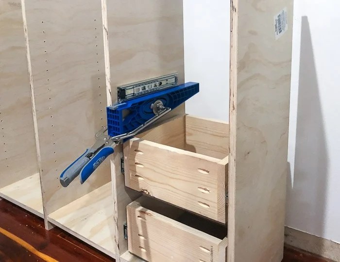 Diy closet drawers