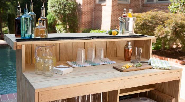 Diy backyard bar