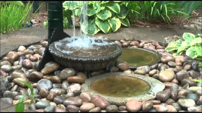 Diy bird bath with fountain