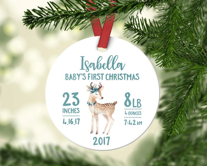 Diy baby's first christmas ornament