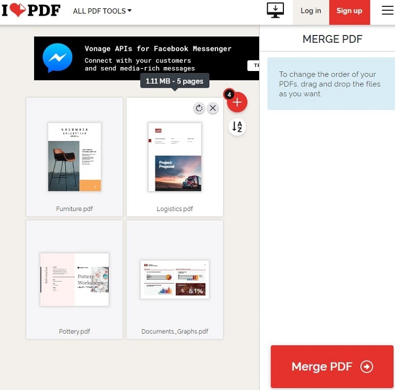 Pdf merge ilovepdf wondershare merged step share